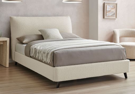 Tranquil Boucle Ivory Bed Frame