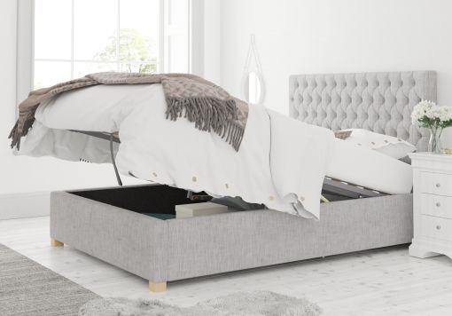 Malton Ottoman Pastel Cotton Storm Bed Frame Only