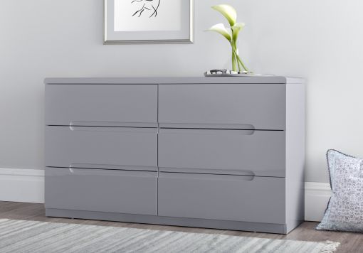 Valencia Upholstered Sleigh Bed - Steel Grey