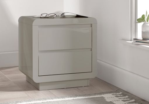 Sophia Upholstered 3 Drawer Storage Bed - Grey