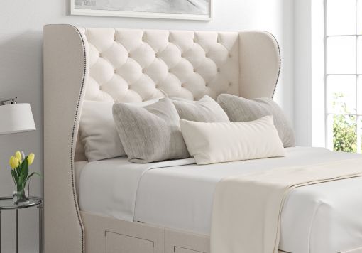 Miami Winged Upholstered Floor Standing Headboard Only