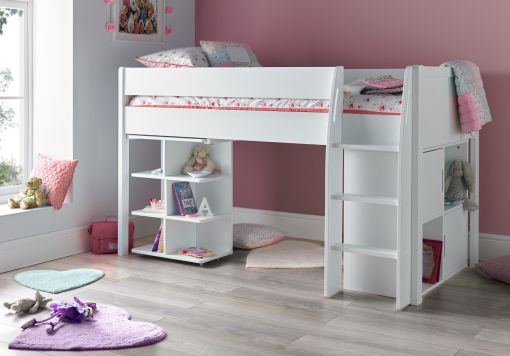 Montana Mid Sleeper With desk, 4 Drawer Chest and 2 Door Quad Unit