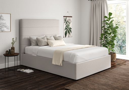 Milano Arran Natural Upholstered Ottoman Bed Frame Only
