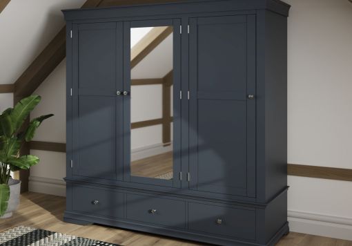 Harley Midnight Grey 2Drw Bedside Cabinet