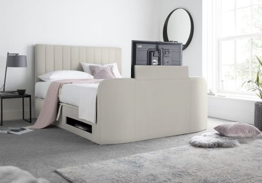 Onelife Off White Upholstered Ottoman Bed Frame