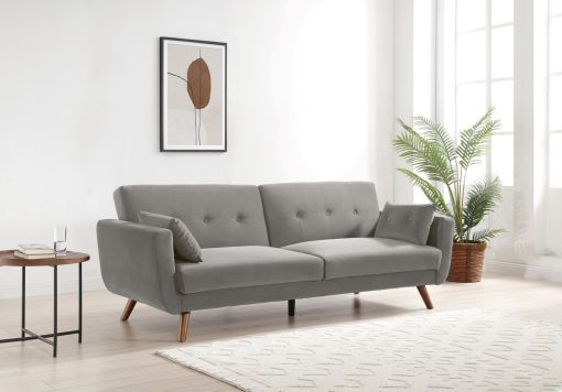 Saltaire Grey Velvet Sofa Bed