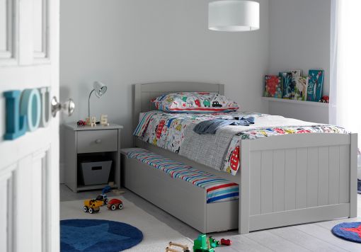 Portland White Bed Frame With Liv & Lou Guest Underbed