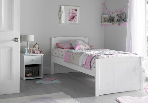 Portland White Bed Frame With Liv & Lou Guest Underbed