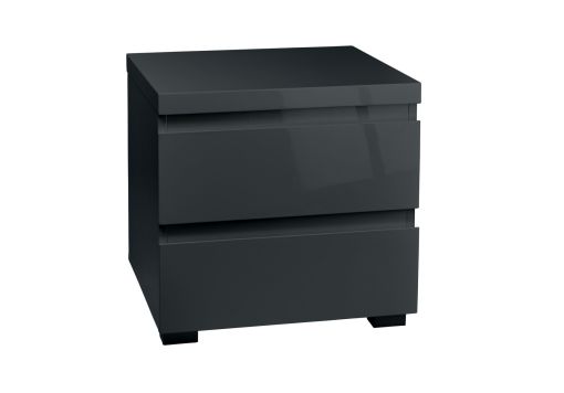 Puro Charcoal 2 Drawer Bedside Cabinet