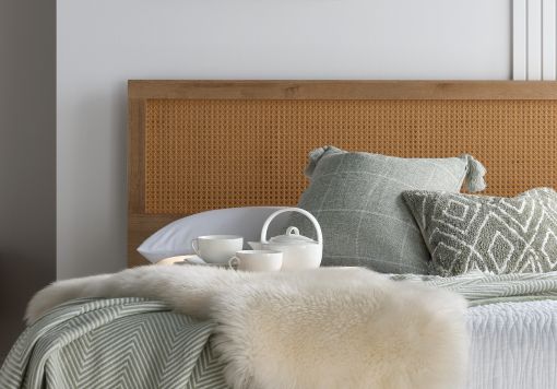 Molle Oak Rattan Headboard Only