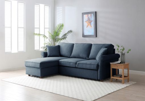 Salus Navy Ottoman Sofa Bed