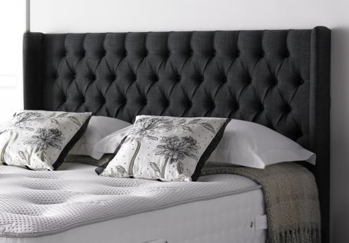 Stocksbridge Winged Upholstered Floor Standing Headboard