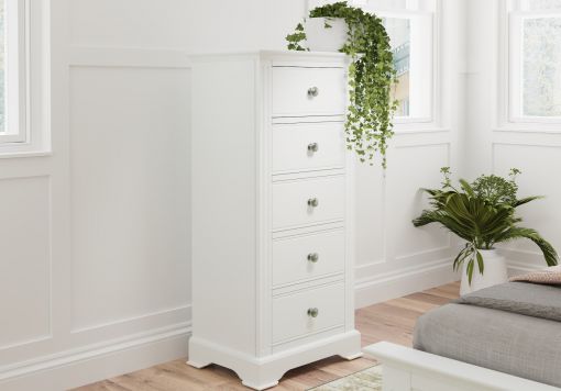 Tilly White 3Drw Large Bedside Cabinet