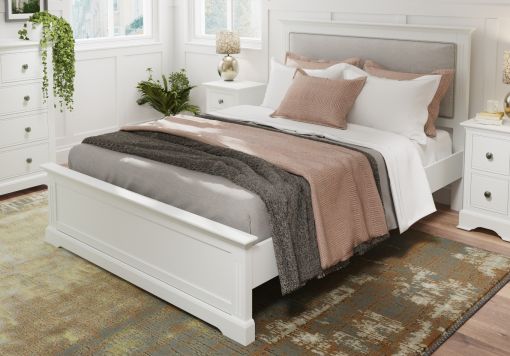 Tilly White Wooden Bed Frame