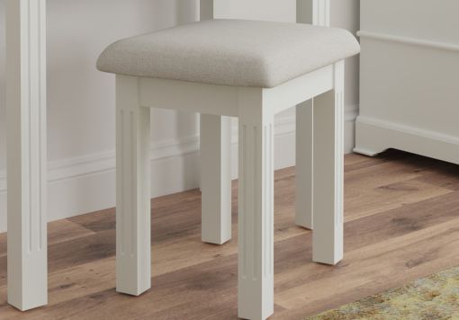 Tilly White Dressing Table Stool