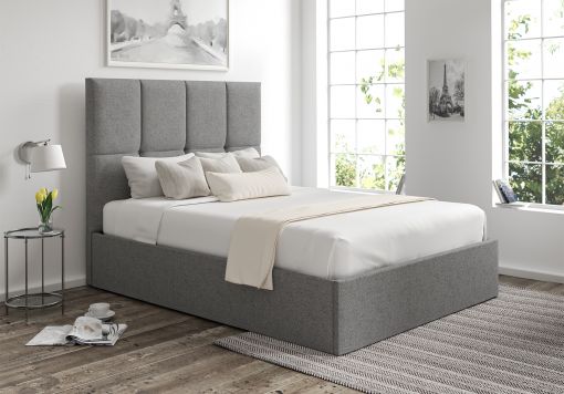 Turin Arran Pebble Upholstered Ottoman Bed Frame Only