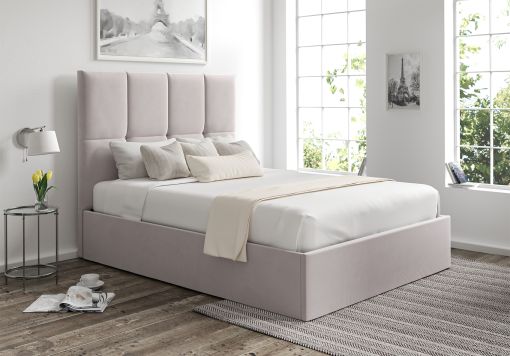 Turin Hugo Dove Upholstered Ottoman Bed Frame Only