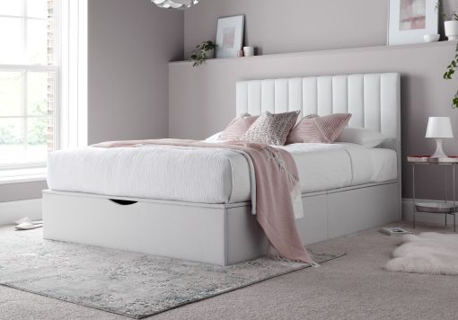 Onelife Light Grey Upholstered Ottoman Bed Frame