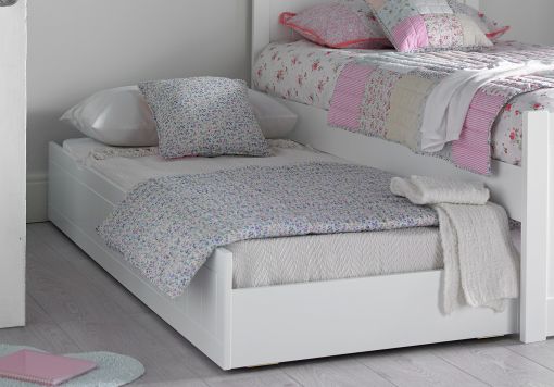 Portland White Bed Frame With Liv & Lou Guest Underbed