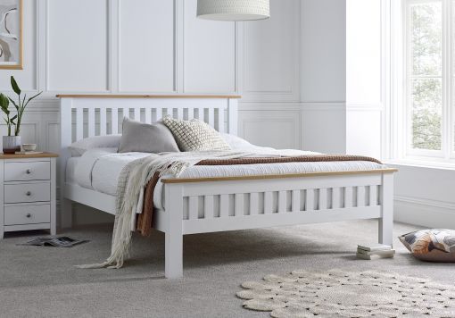 Wilmslow White Wooden Bed Frame