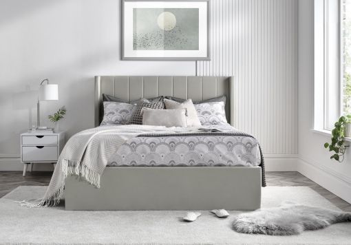 Wilson Pebble Upholstered Ottoman Bed Frame