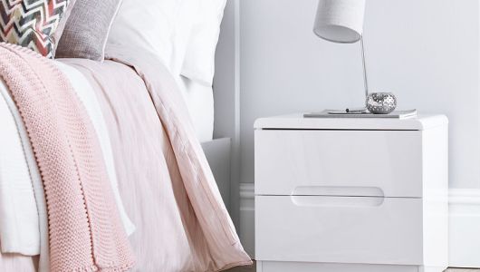 White gloss bedside table the range hot sale