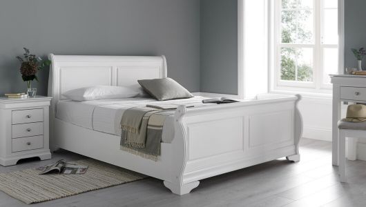 Grey Sleigh Beds Bed Frames Time4sleep, Grey Wooden Sleigh Bed Super King