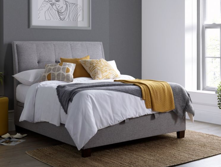 Kaydian Accent Upholstered Ottoman Storage Bed - Marbella Grey