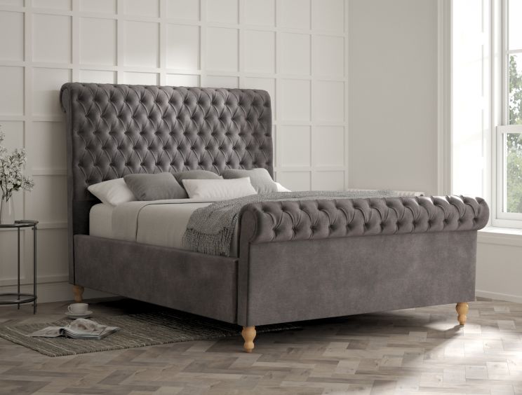 Aldwych Savannah Armour Upholstered Double Sleigh Bed Only