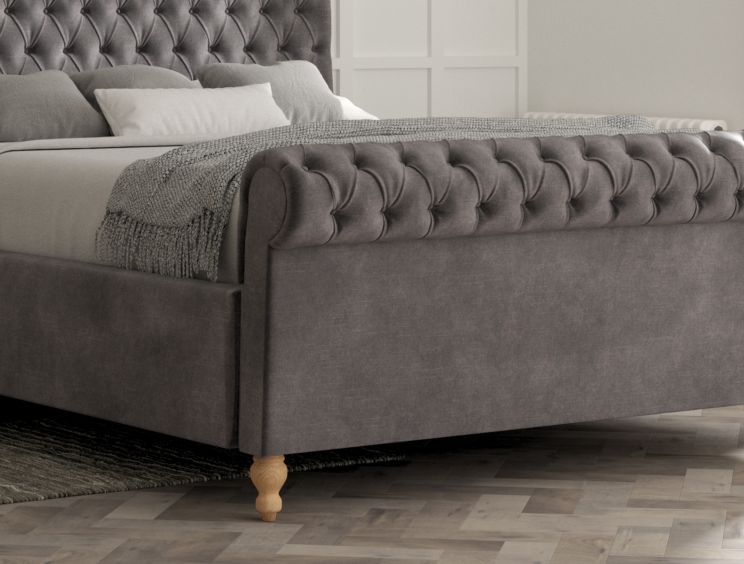 Aldwych Savannah Armour Upholstered King Size Sleigh Bed Only