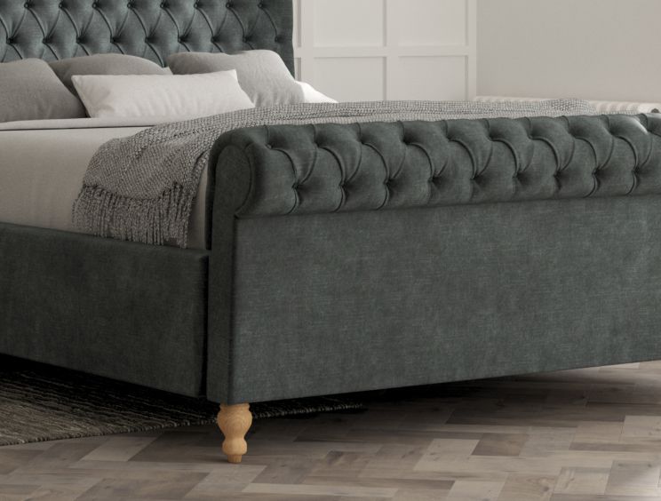 Aldwych Savannah Ocean Upholstered Double Sleigh Bed Only