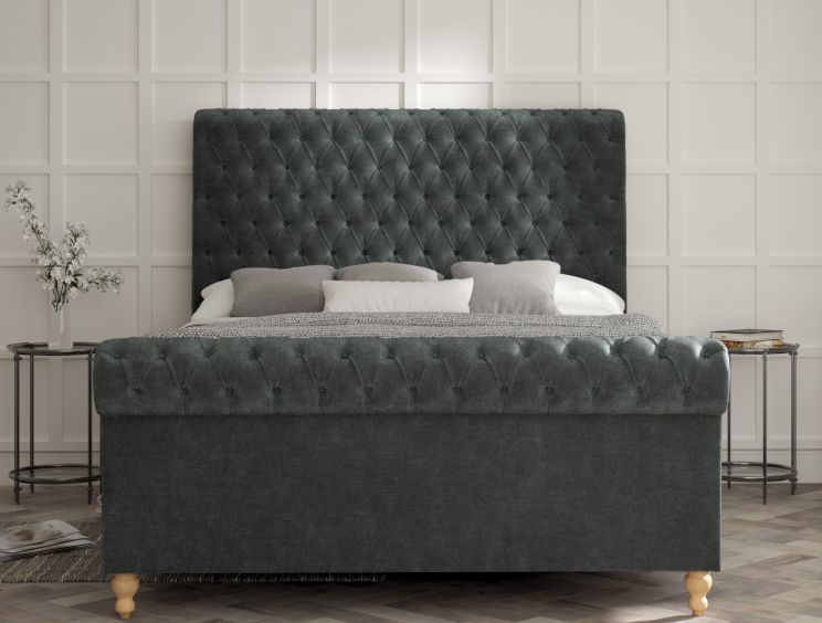 Aldwych Savannah Ocean Upholstered Double Sleigh Bed Only
