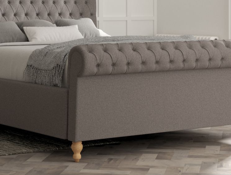 Aldwych Shetland Mercury Upholstered Single Sleigh Bed Only