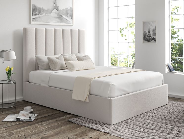 Amalfi Arran Natural Upholstered Ottoman Double Bed Frame Only