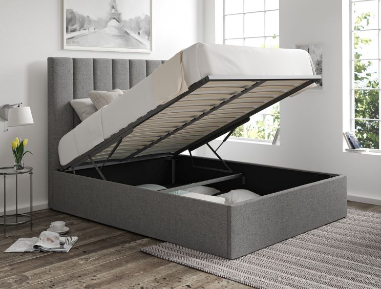 Amalfi Arran Pebble Upholstered Ottoman Double Bed Frame Only