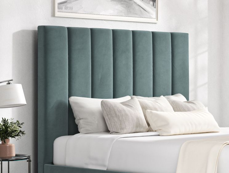Amalfi Eden Sea Grass Upholstered Ottoman Compact Double Bed Frame Only