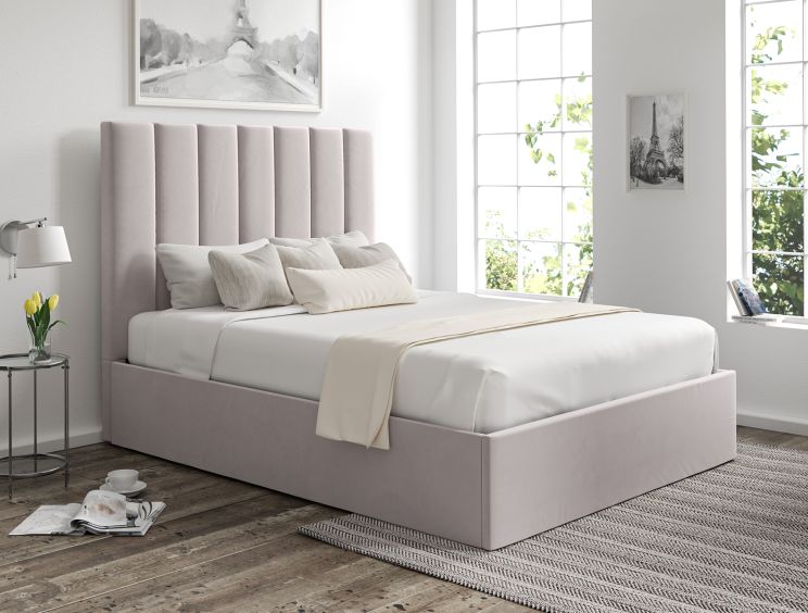 Amalfi Hugo Dove Upholstered Ottoman Double Bed Frame Only