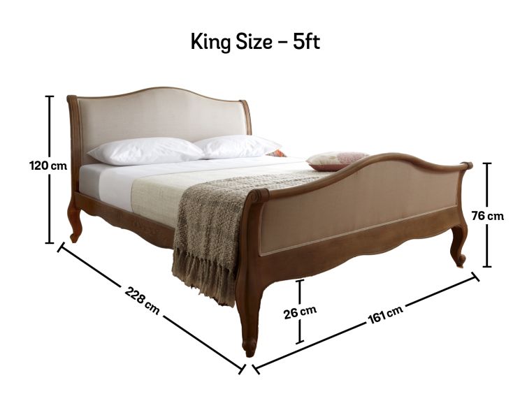 Amelia Oak Bed Frame - HFE - King Size Bed Frame Only