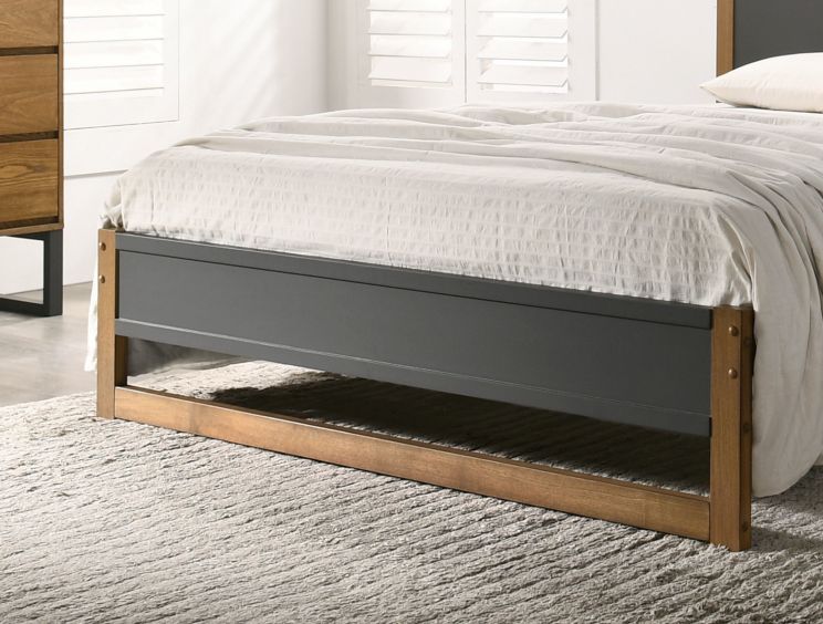 Harmony Amelia Charcoal Wooden King Size Bed Frame Only