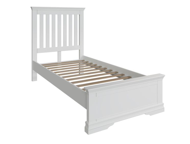 Anna White Wooden Single Bed Frame Only