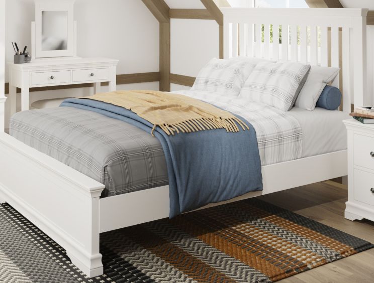 Anna White Wooden Bed Frame