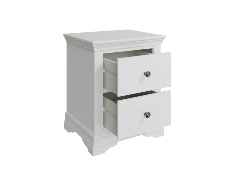 Anna White 2Drw Large Bedside Cabinet Only