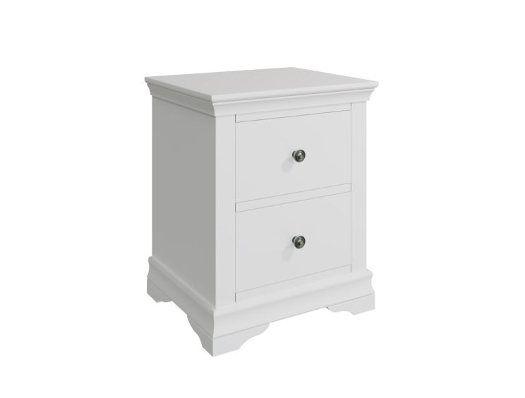 Large white outlet bedside drawers