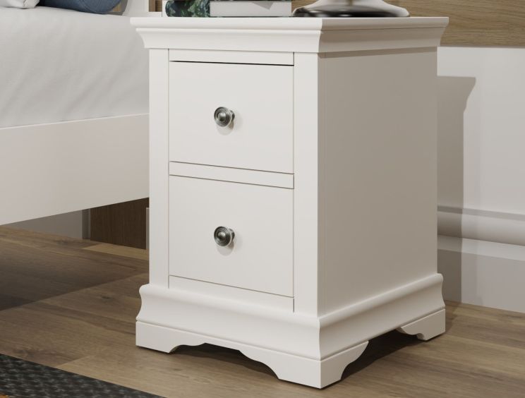 Anna White 2Drw Bedside Cabinet Only