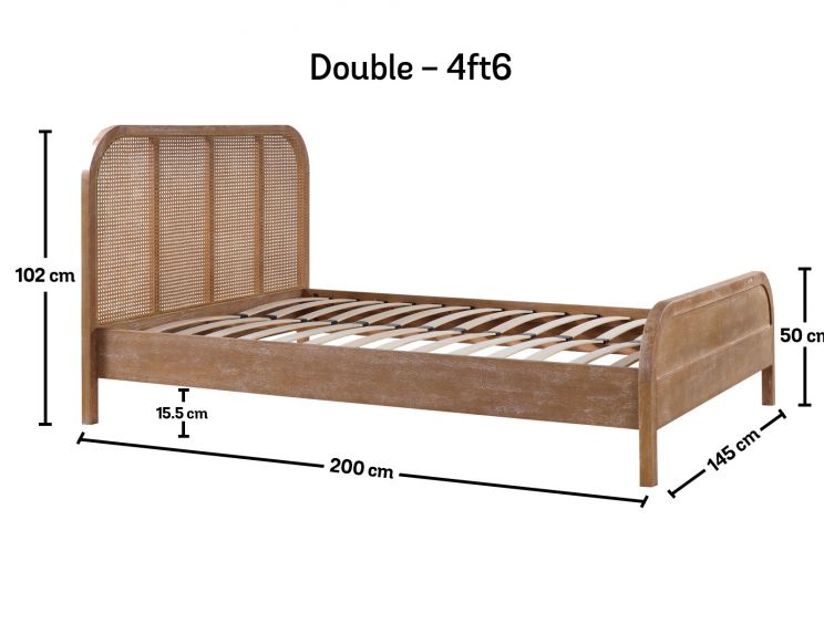 Annecy Rattan HFE Double Bed Frame Only