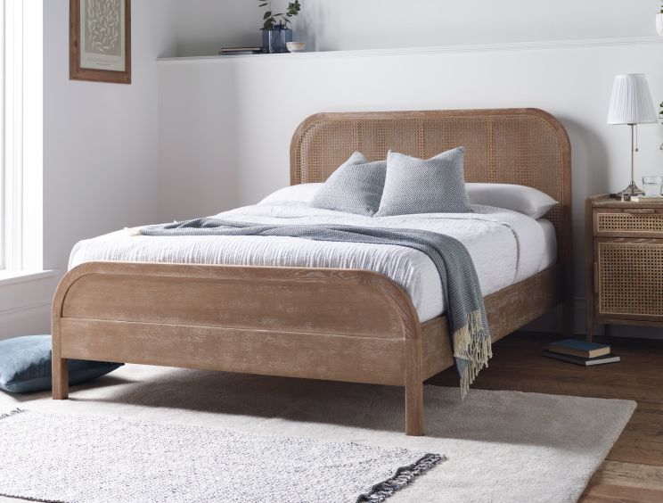 Rattan king on sale single bed