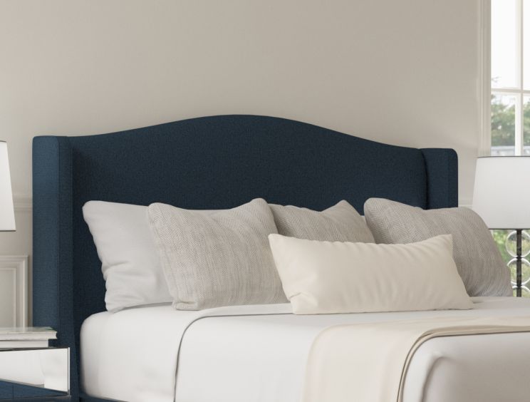 Mabel Ottoman Super King Size Arran Cyan Headboard & Base