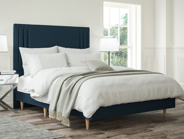 Faith Arran Cyan Double Classic Shallow Base and Headboard