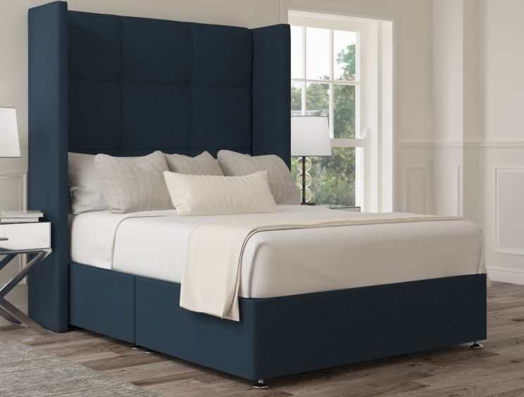 Oaklyn Classic Non Storage Arran Cyan Super King Size Base and Headboard