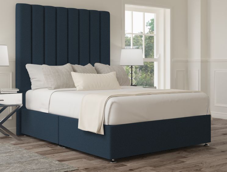 Esme Classic Non Storage Arran Cyan Super King Size Base and Headboard